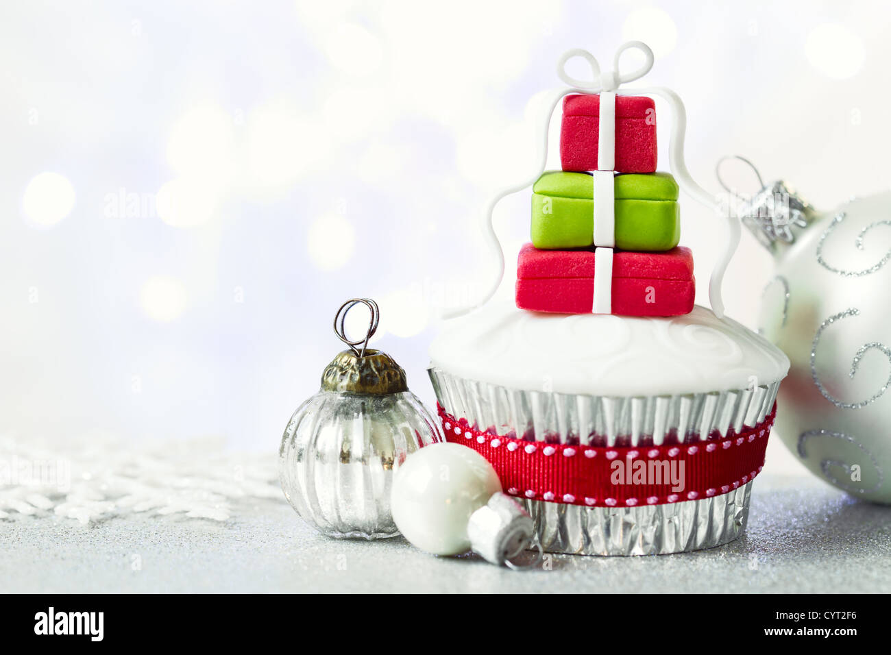Christmas cupcake Stockfoto