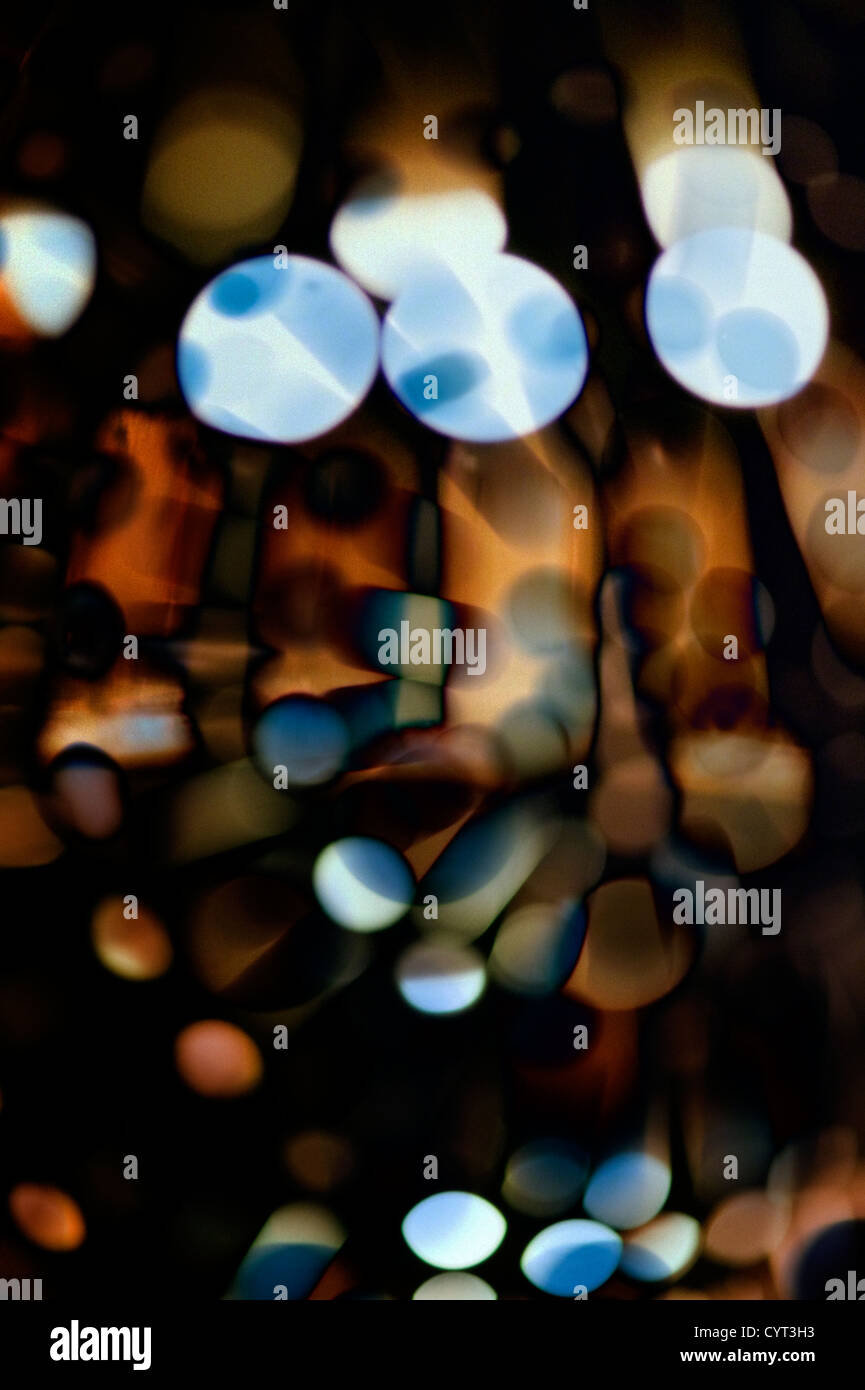 Zufällige abstraktes Bild basierend auf Out of Focus Light Stockfoto