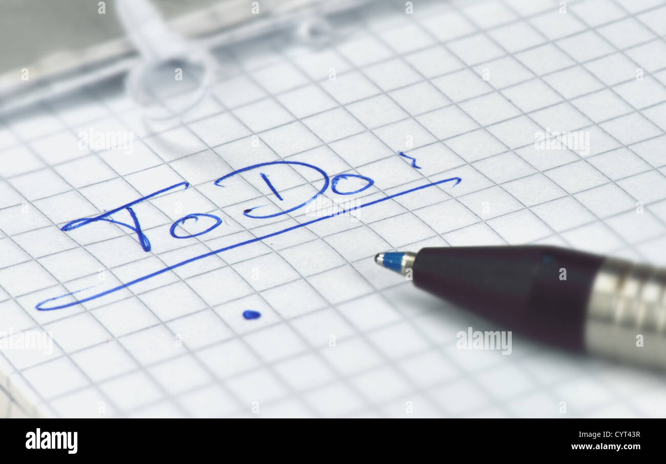 to-do-Liste Stockfoto