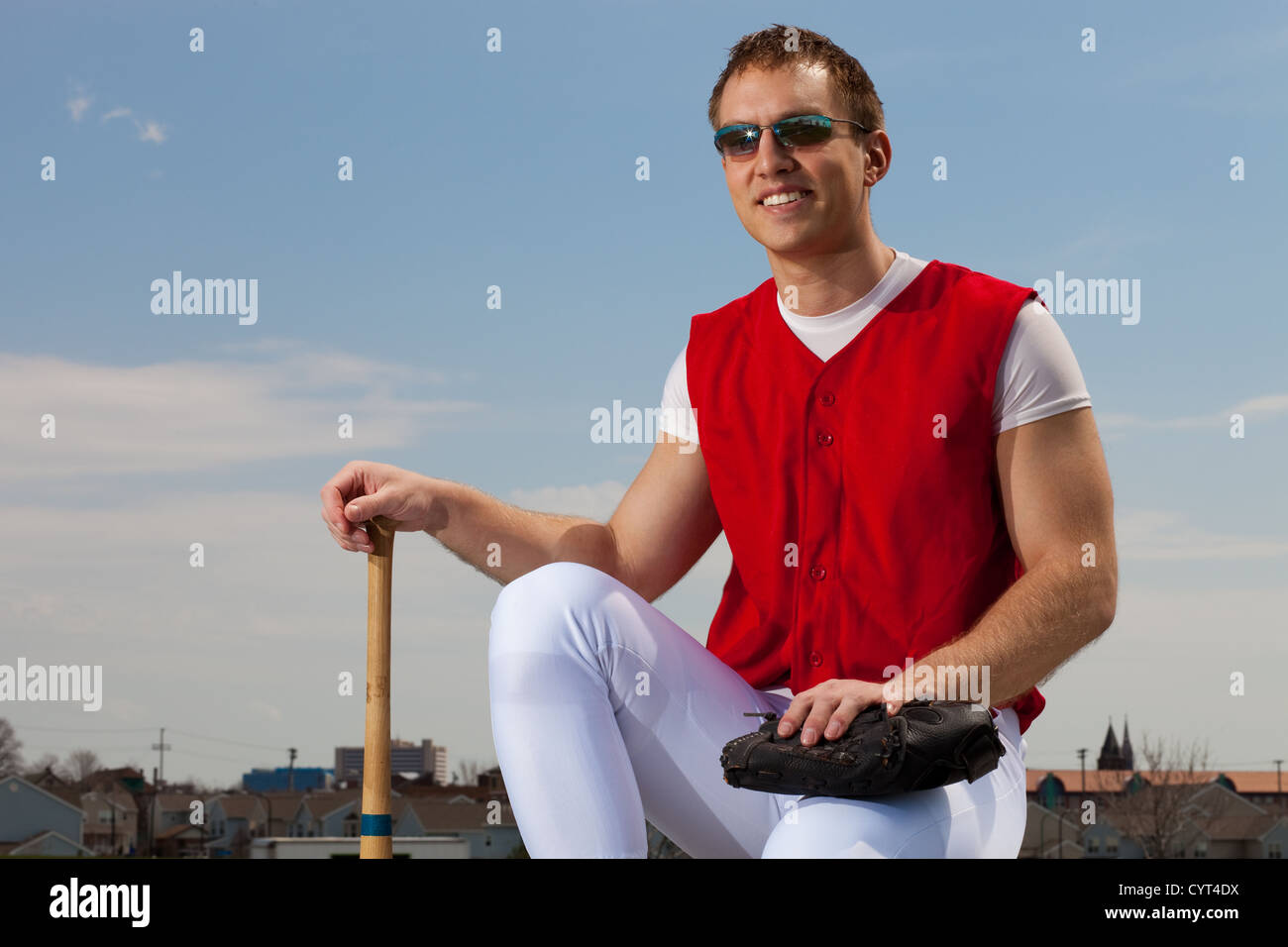 Baseball-Spieler Stockfoto