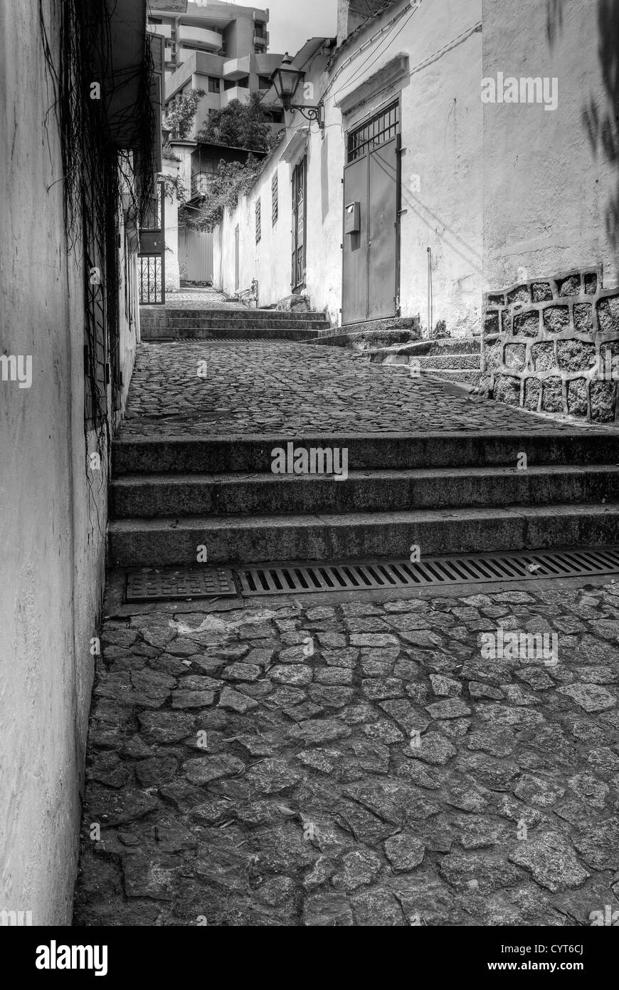 Straße mit niemand in modernen Stadt in Macau, China. Stockfoto