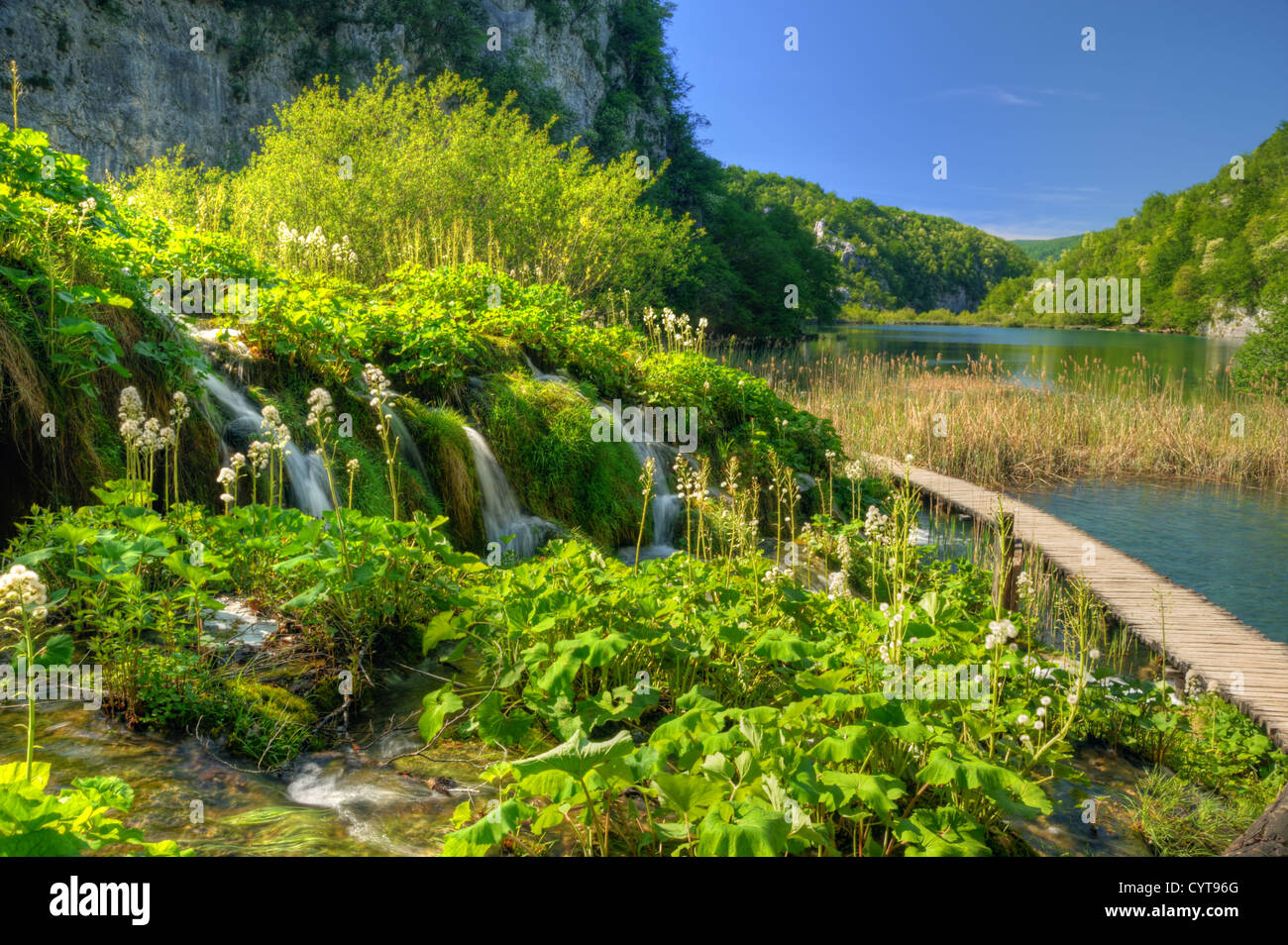 Nationalpark Plitvicer Seen, Wasserfälle, Kroatien Stockfoto