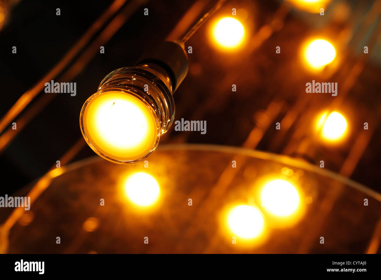 Energiesparlampen Lampen ökologische Umwelt freundlich Stockfoto