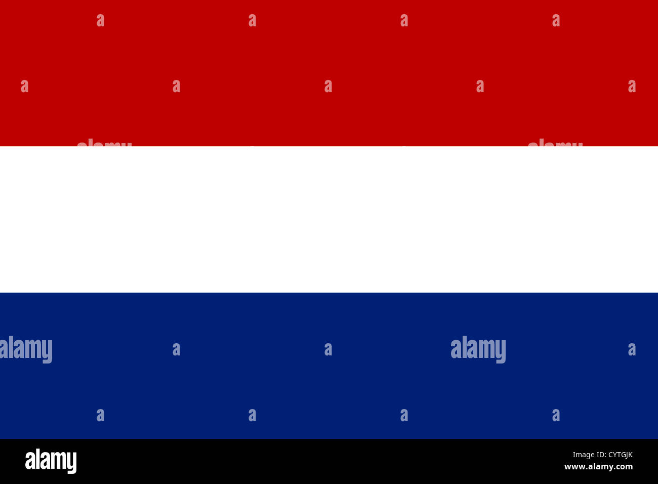 Nationalflagge des Königreichs der Niederlande. Stockfoto