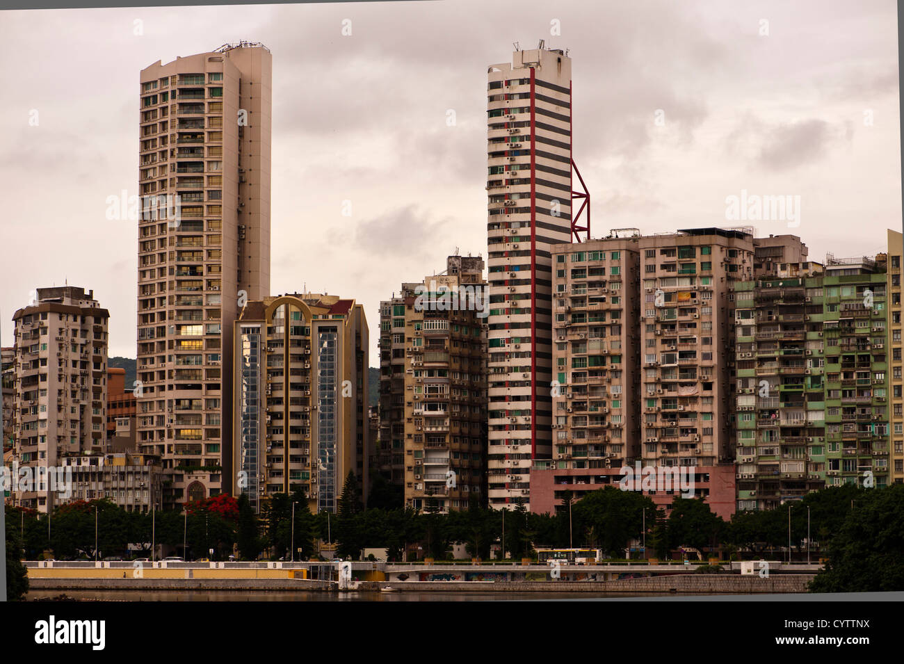 Wohnungsbau-Blöcke, Macau Stockfoto