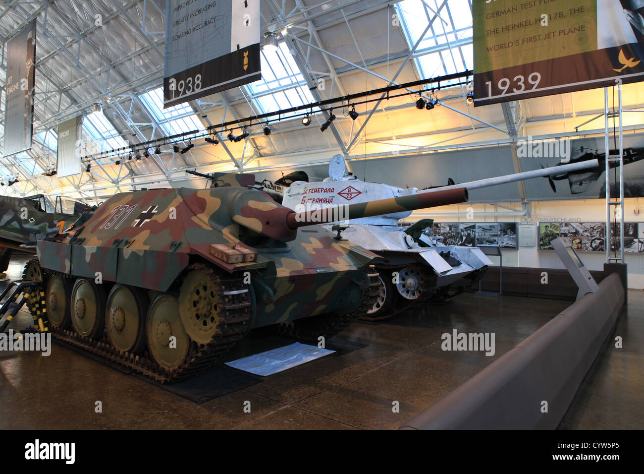 Deutsche leichte Jagdpanzer, Jagdpanzer 38, auf dem Display in Flying Heritage Collection in Everett, Washington, USA Stockfoto