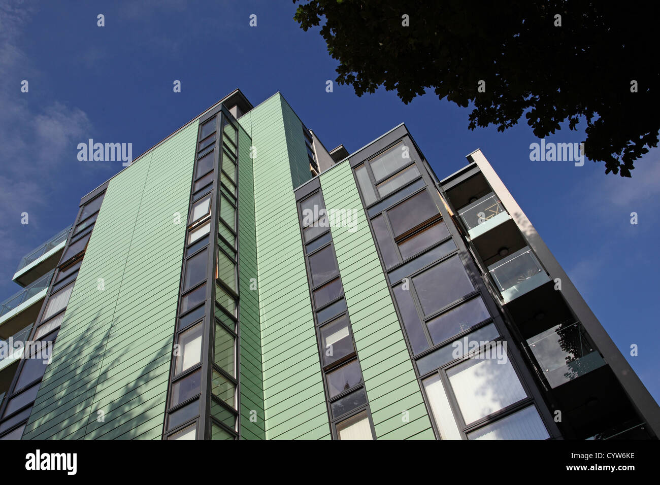 Roden Gericht einen Block der modernen, luxuriösen Wohnungen in Hornsey, Nord London, UK Stockfoto