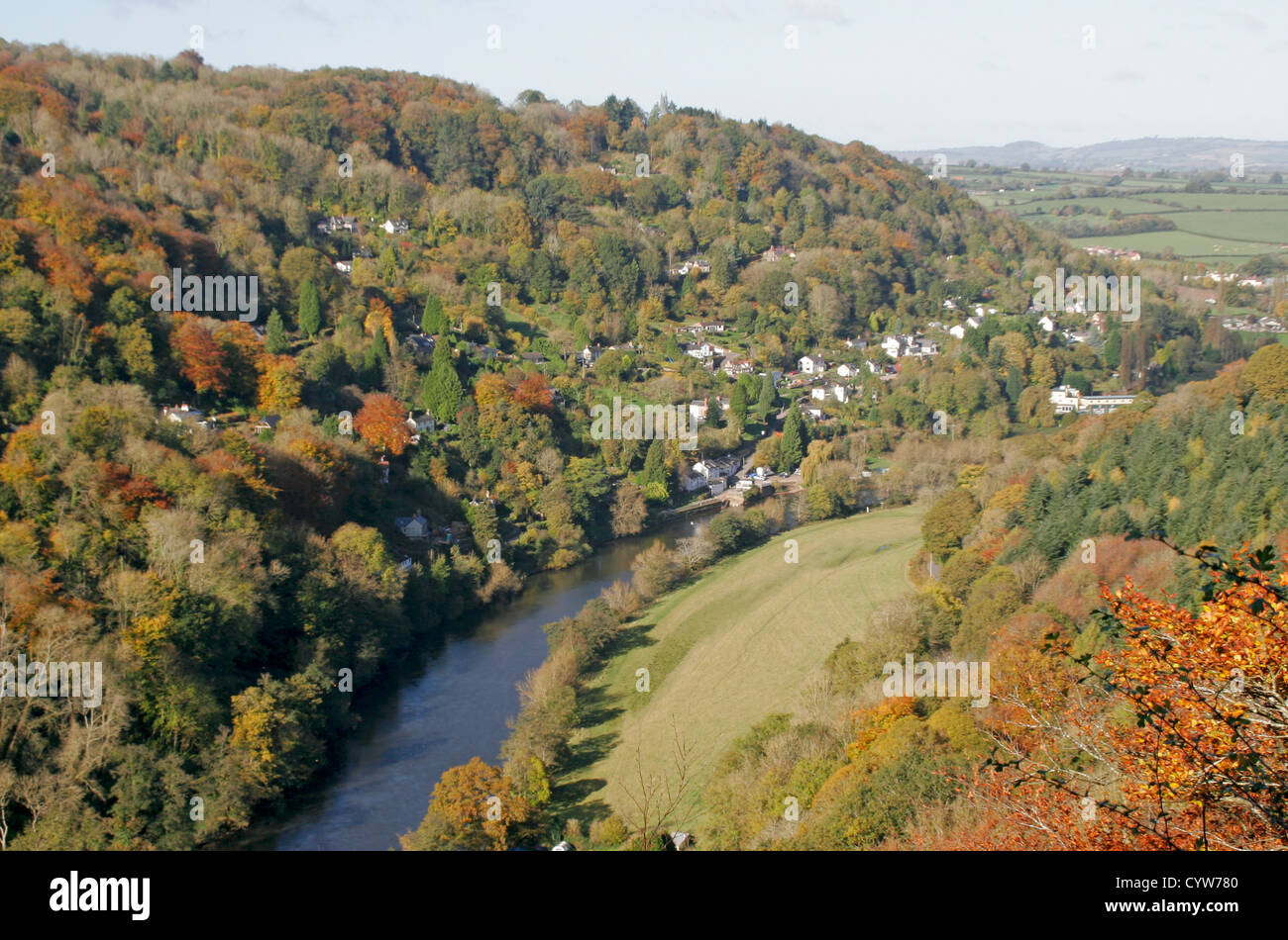 Ansicht von Yat Rock Symonds Yat West Forest of Dean Gloucesrtershire England UK Stockfoto