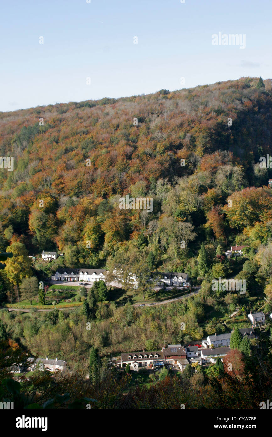Ansicht von Yat Rock Symonds Yat West Forest of Dean Gloucestershire England UK Stockfoto
