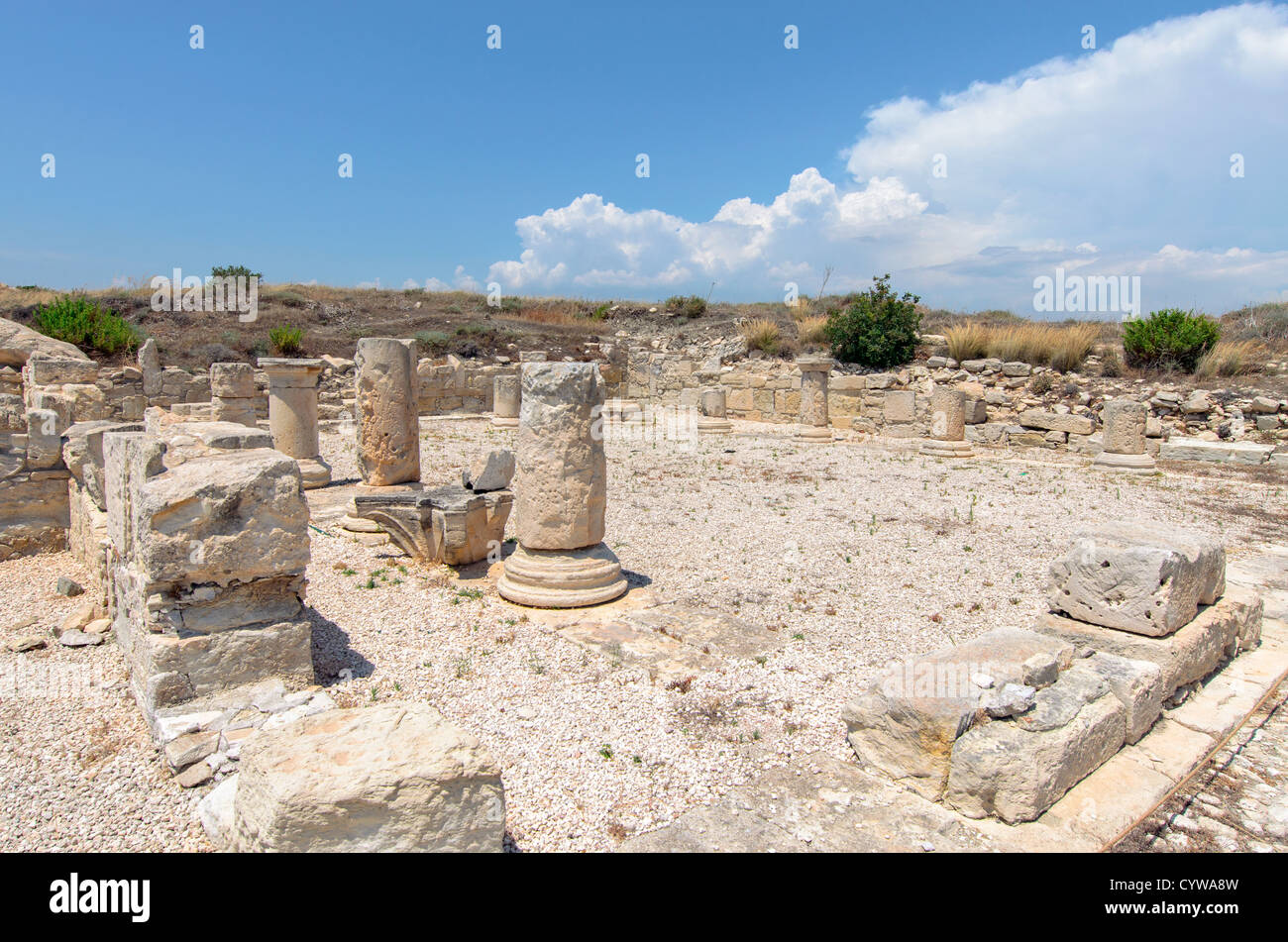 Ruinen der antiken Stadt Kourion in Zypern Stockfoto