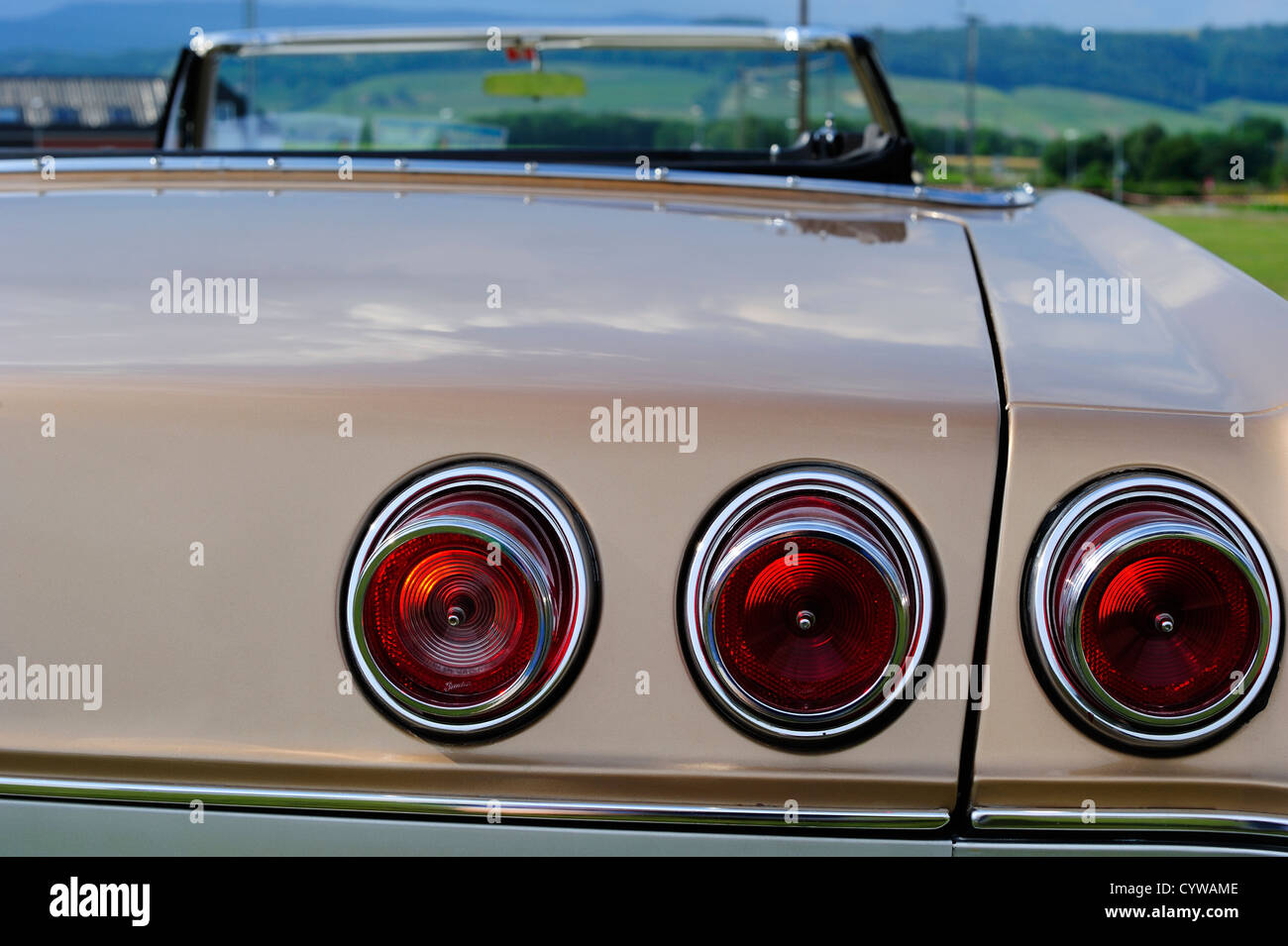 Nahaufnahme von hinten von einem amerikanischen Chevrolet, Ca. 1950 Stockfoto