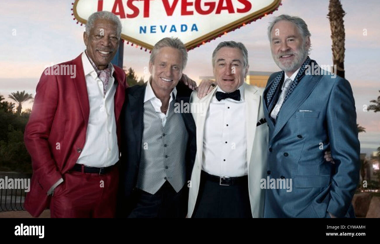 LAS VEGAS 2013 Film mit aus l: Morgan Freeman, Michael Douglas, Robert De Niro, Kevin Kline Stockfoto