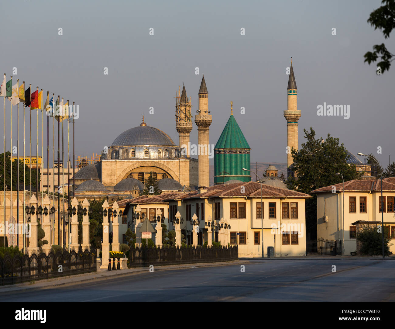 Mausoleum und Takiyya Komplex von Mawlana Jalal al-Din Rumi, Konya, Türkei Stockfoto