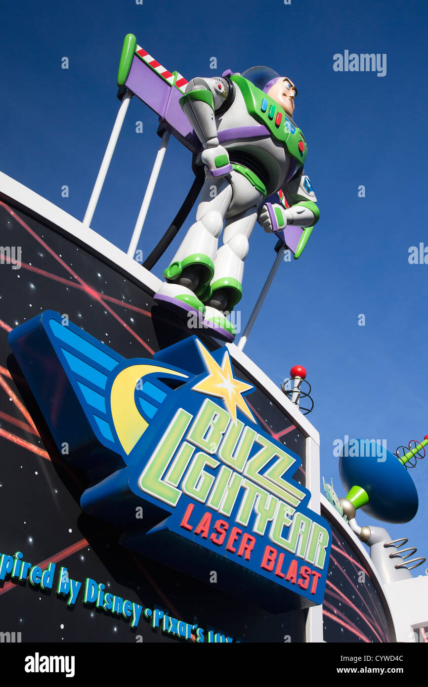 Buzz Lightyear Laser Blast Fahrt im Disneyland Paris (Disneyland) Stockfoto