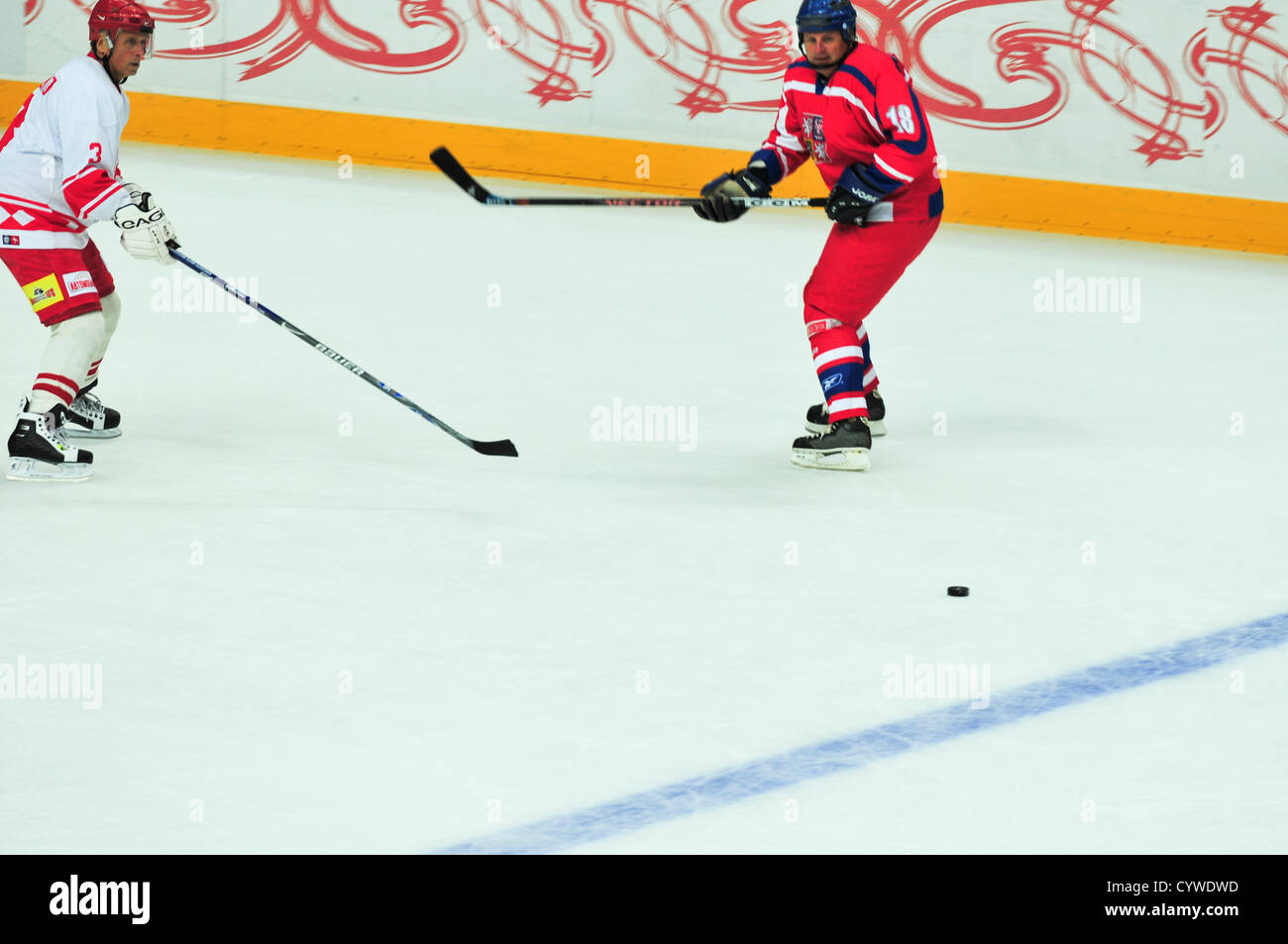 Hockey-Eis-Wettbewerb-Meisterschaft Spiel Stockfoto