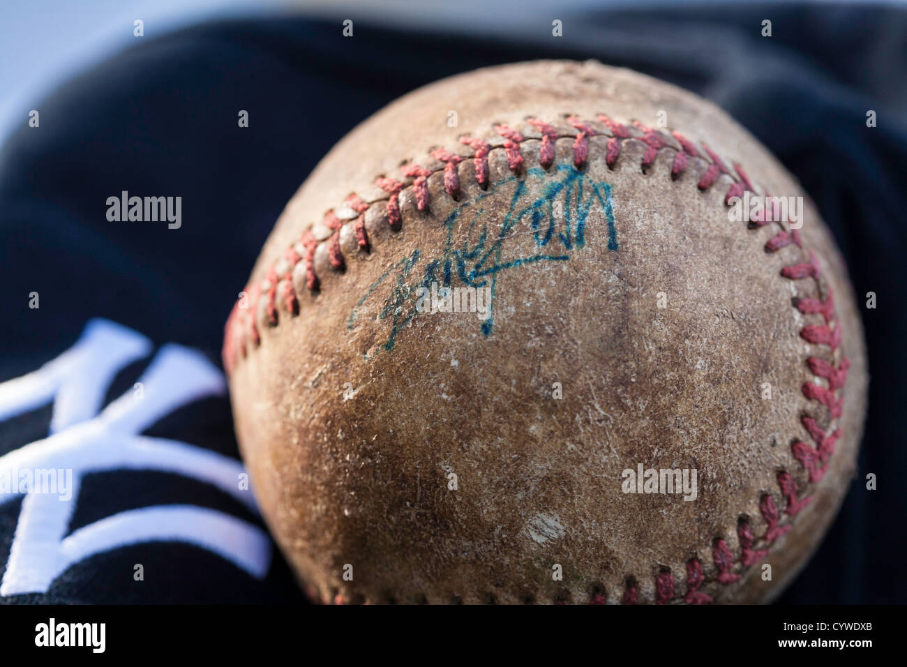Babe Ruth handsigniert Baseball Stockfoto
