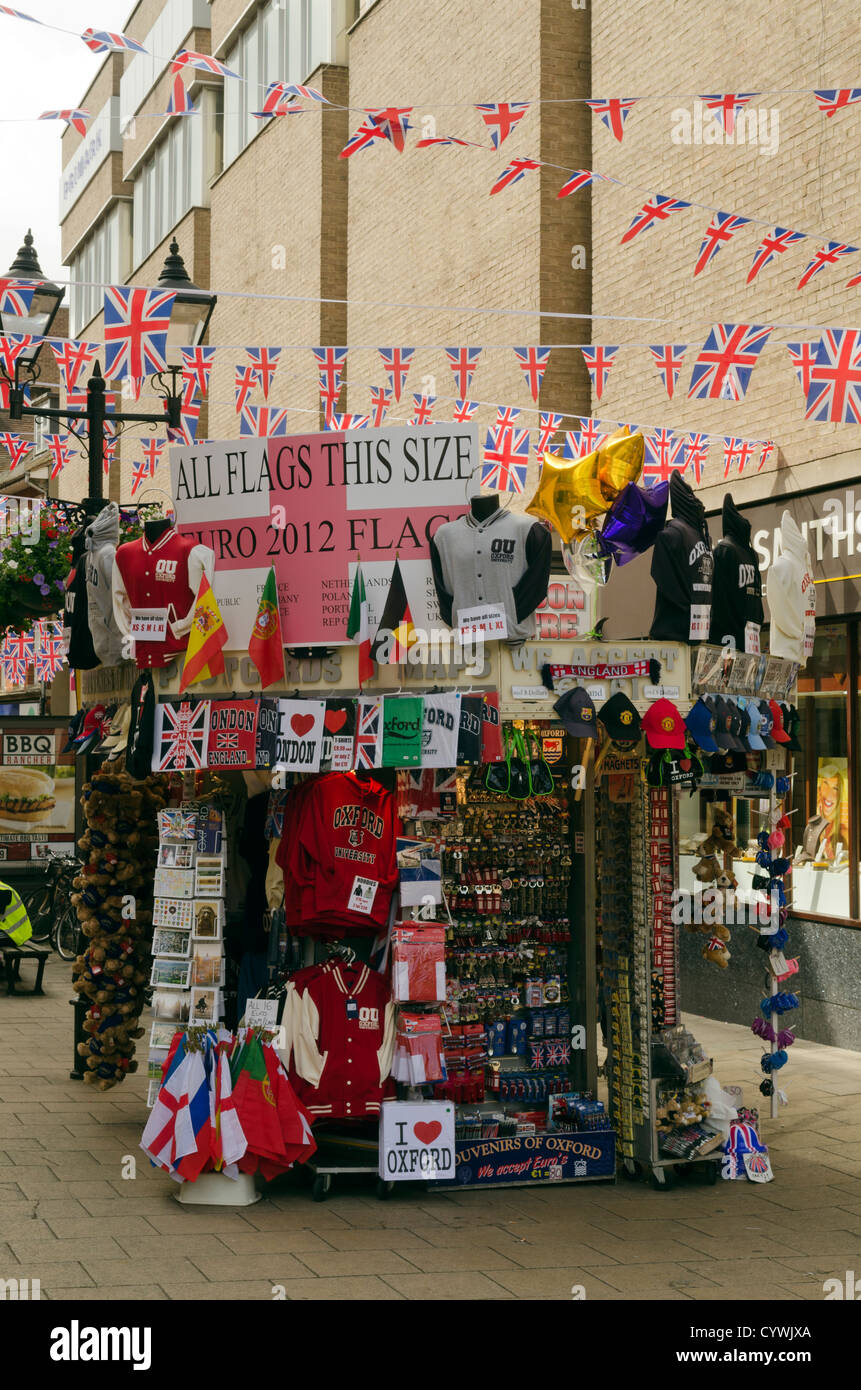 Souvenir-Stall Oxford Stadt UK Stockfoto
