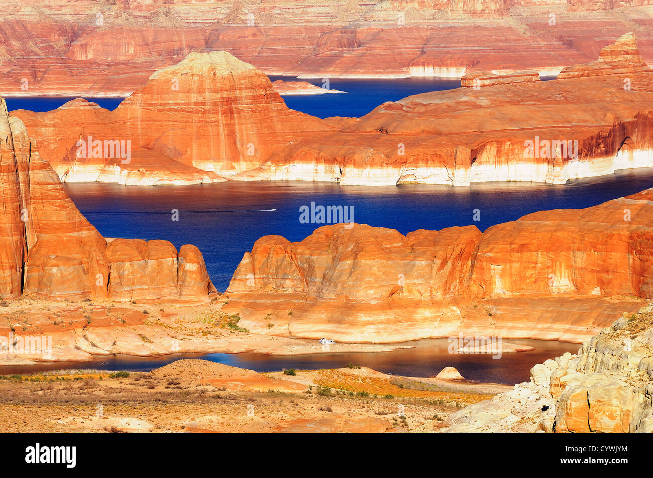 Lake Powell und Glen Canyon, Arizona und Utah, USA Stockfoto