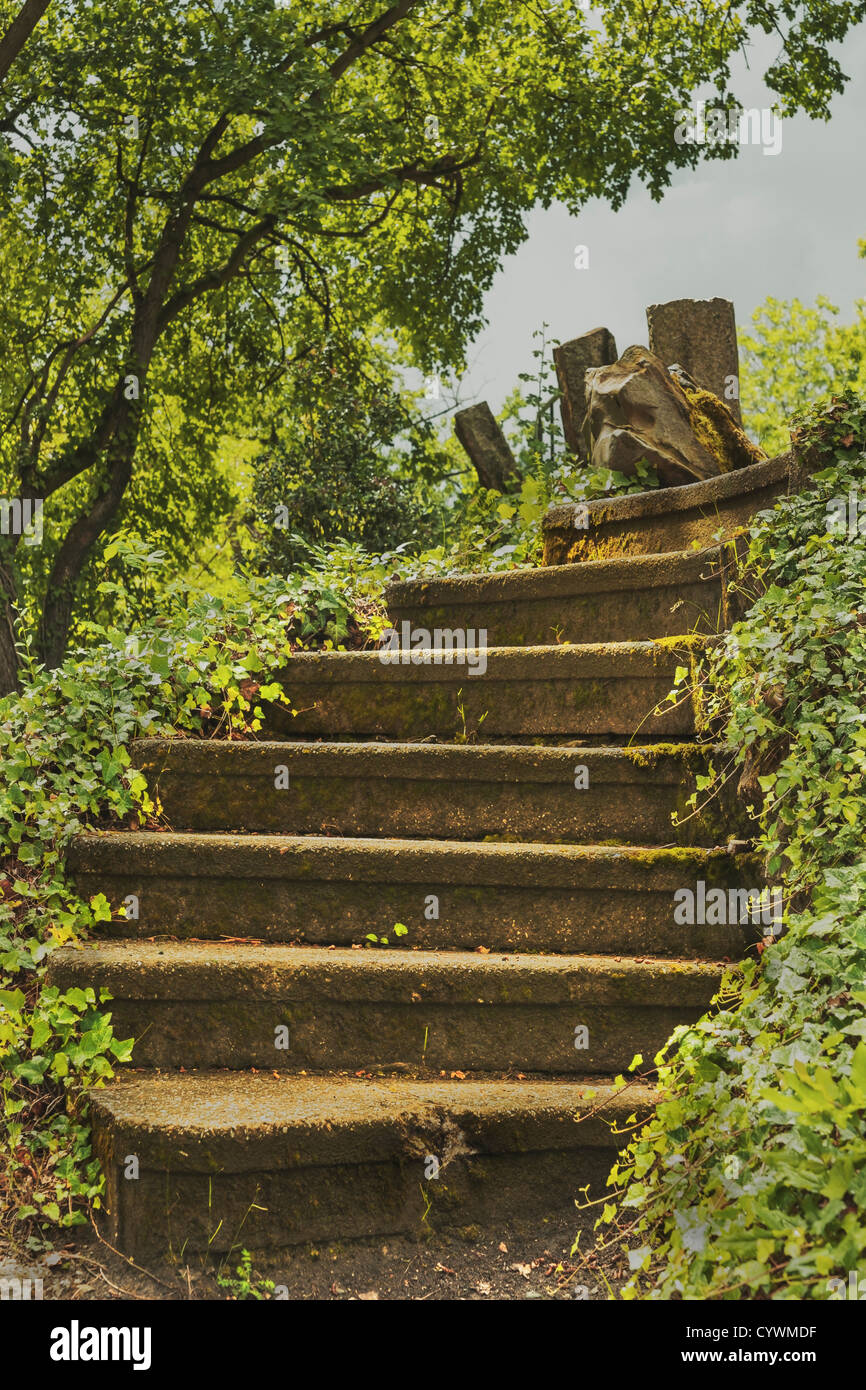 Detailphoto eine alte Treppe Stockfoto