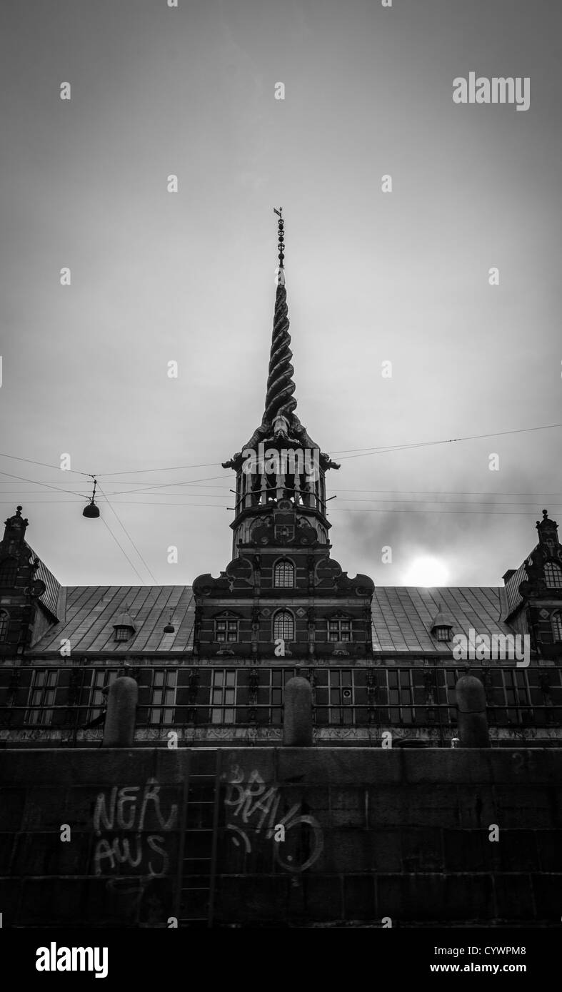 Die alte Börse in Kopenhagen Stockfoto