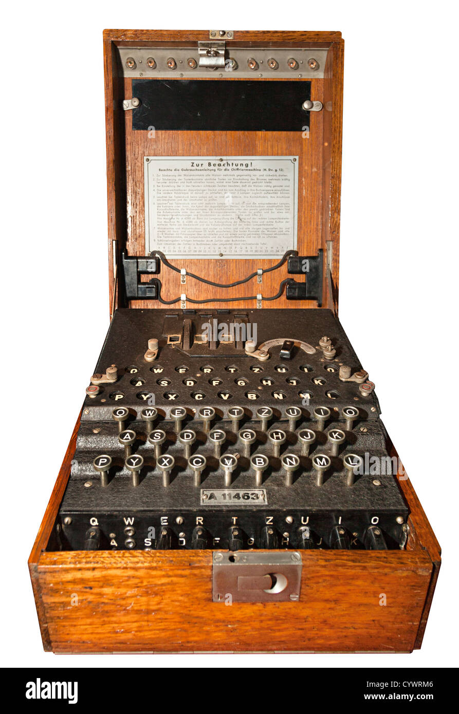 Zweiten Weltkrieg deutsche Enigma-Maschine Stockfoto