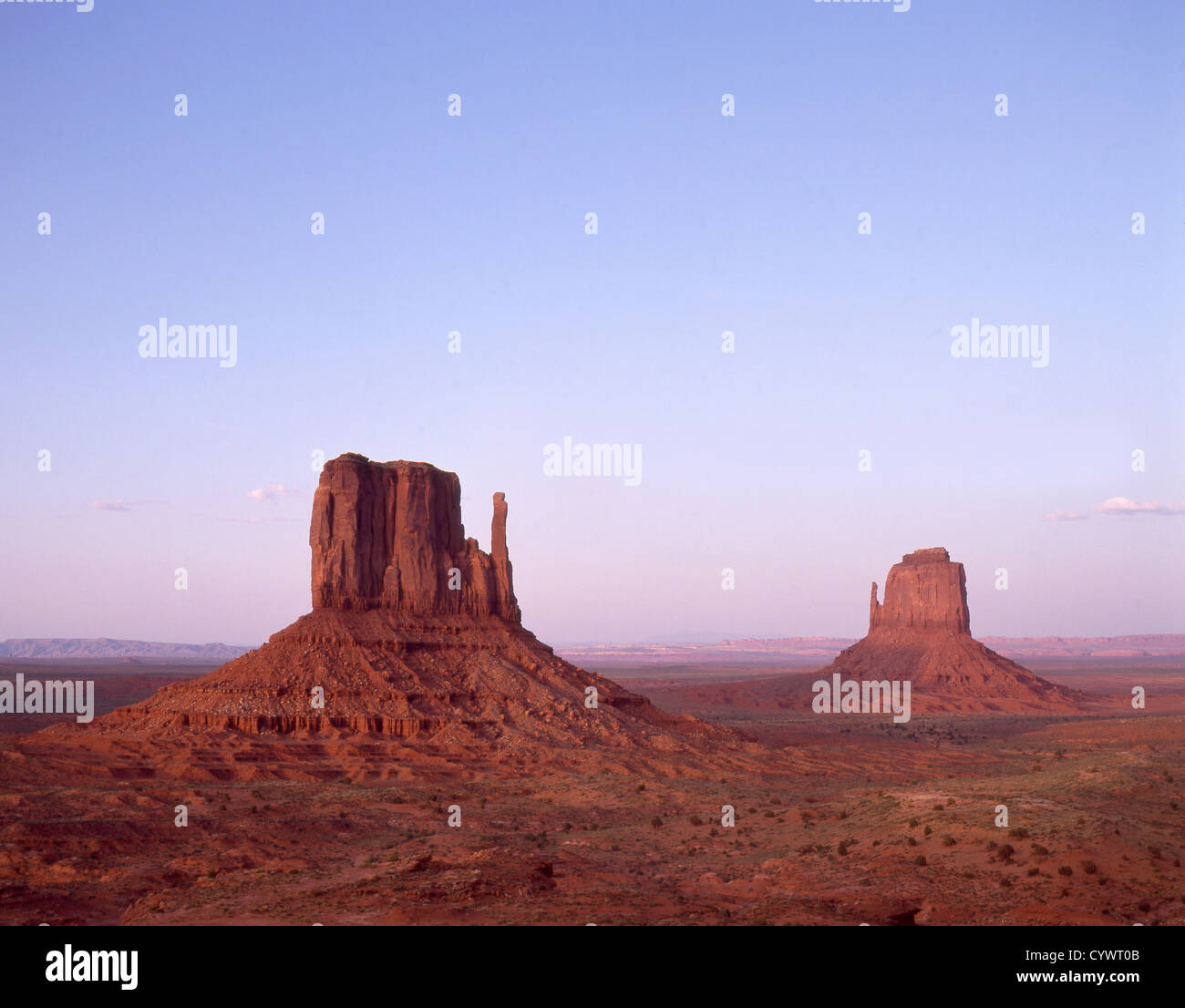 USA, Utah, Arizona, Monument Valley, linken Handschuh, richtigen Handschuh, Stockfoto