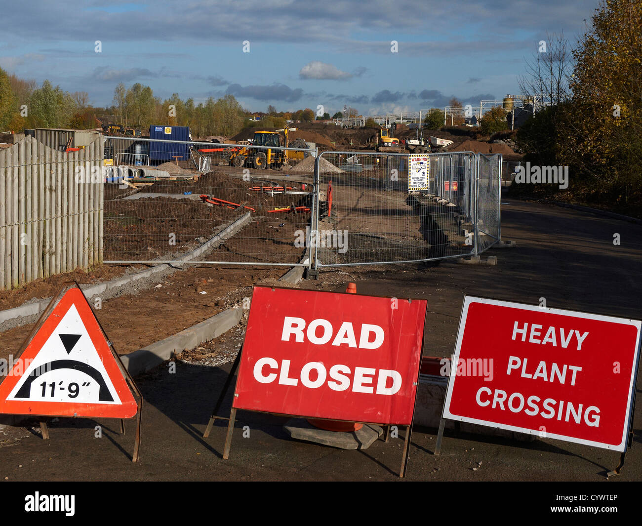 Verkehrsschilder in Cheshire UK Stockfoto