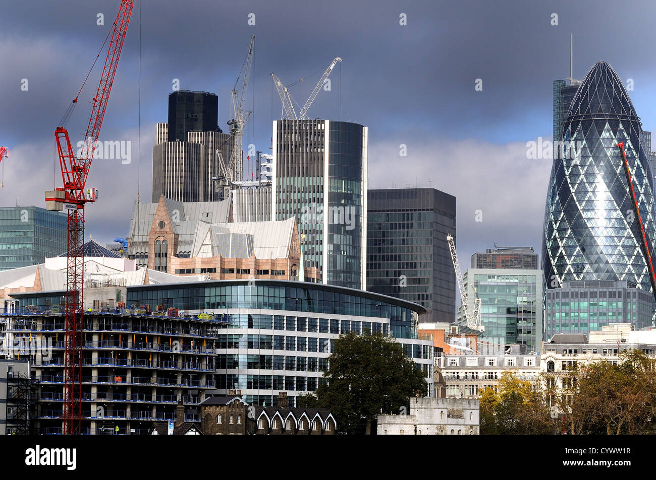 Gebäude im Bau in der Stadt London UKI Stockfoto