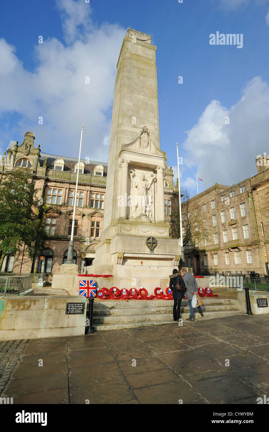 Der Kenotaph, Preston Stadtzentrum Stockfoto