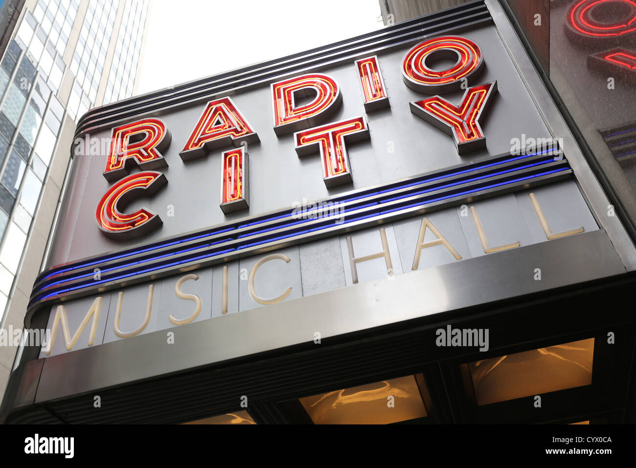 Radio Weihnachten spektakulär Manhattan New York City. Stockfoto