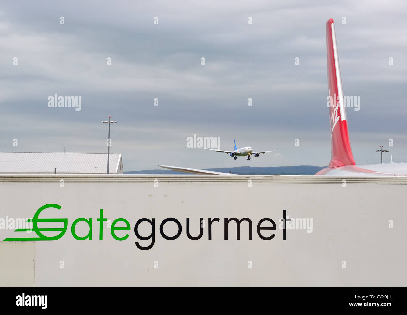 GateGourmet LKW Glasgow International Airport Stockfoto