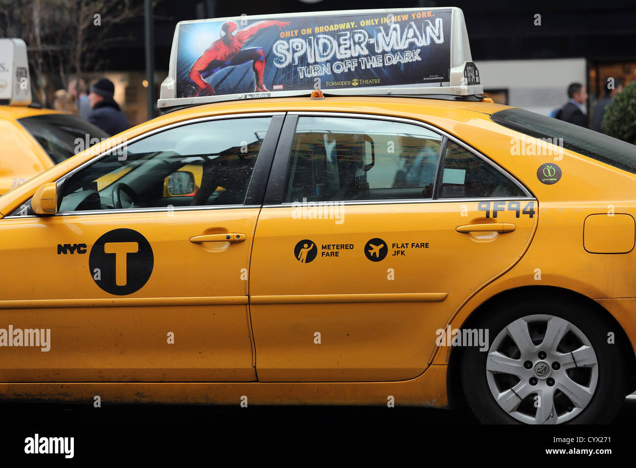 New York gelben Taxis in Time Square Stockfoto