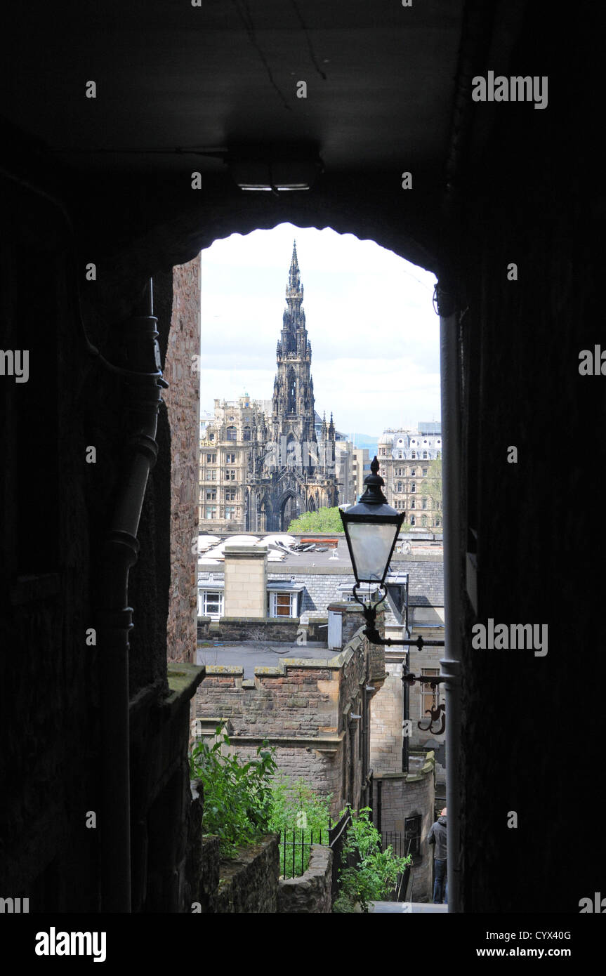 Blick auf das Scott Monument, Edinburgh, Schottland, Großbritannien, europa, eu Stockfoto