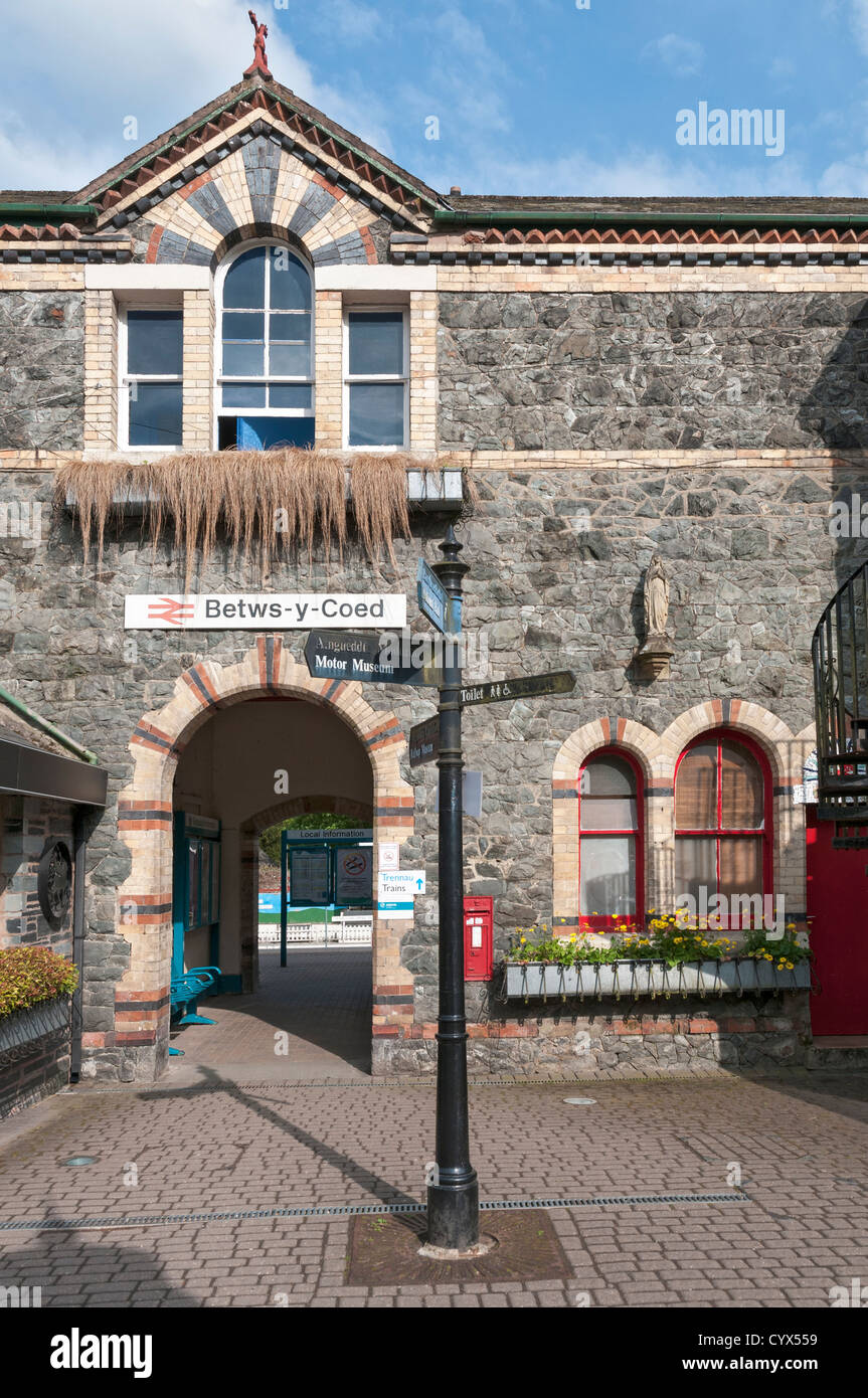 Wales, Snowdonia-Nationalpark, Betws-y-Coed, Bahnhof Stockfoto