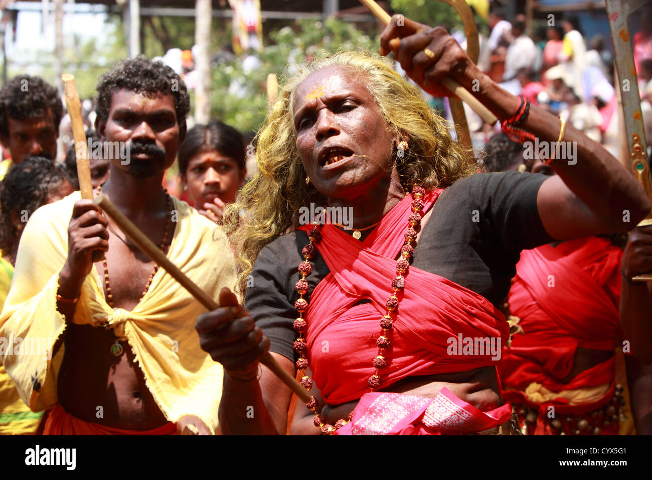 Kodungallur Bharani Festival in Kodungallur Bhagavathy Tempel, Kerala, Indien Stockfoto