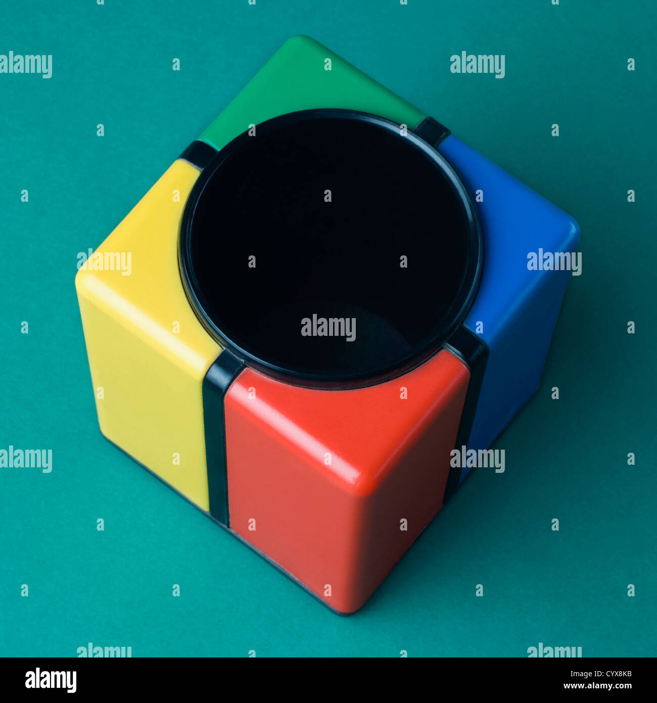 Nahaufnahme von einem Stifthalter Stockfoto