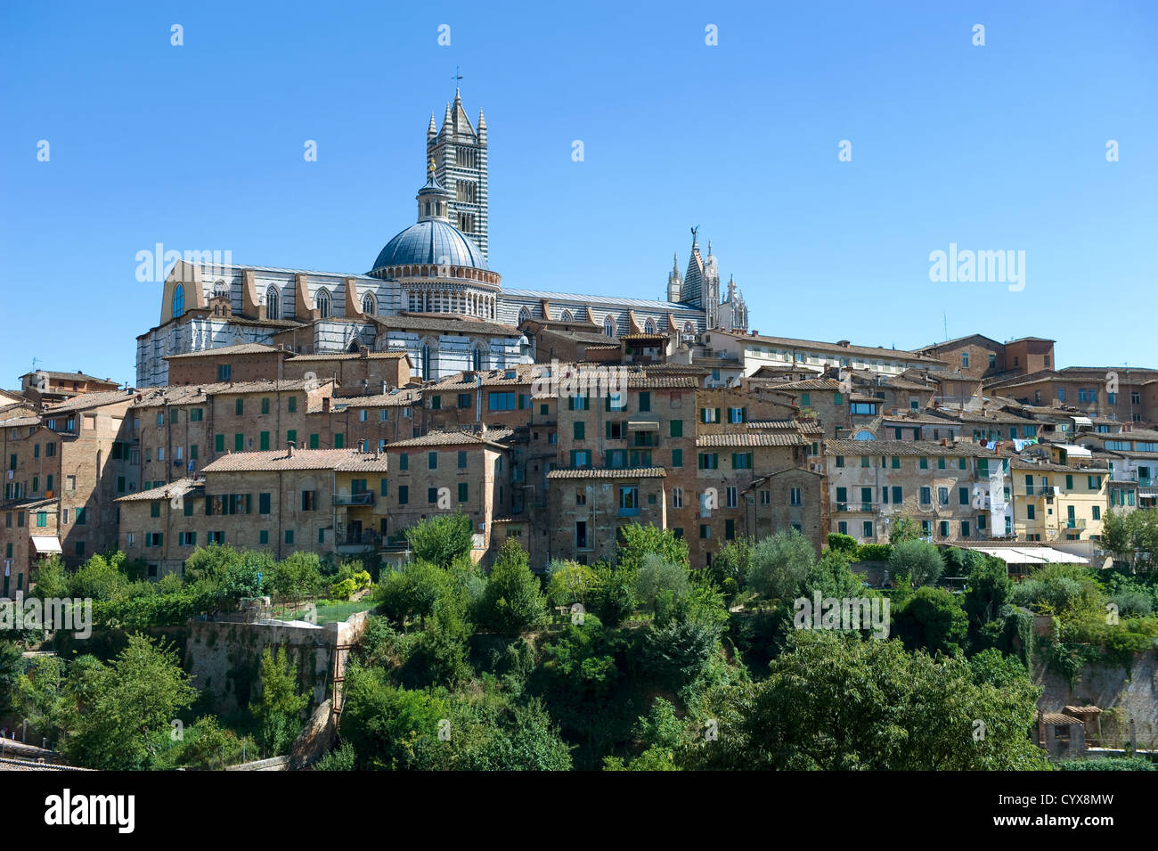 Die Stadt Siena in der Toskana in Italien Stockfoto