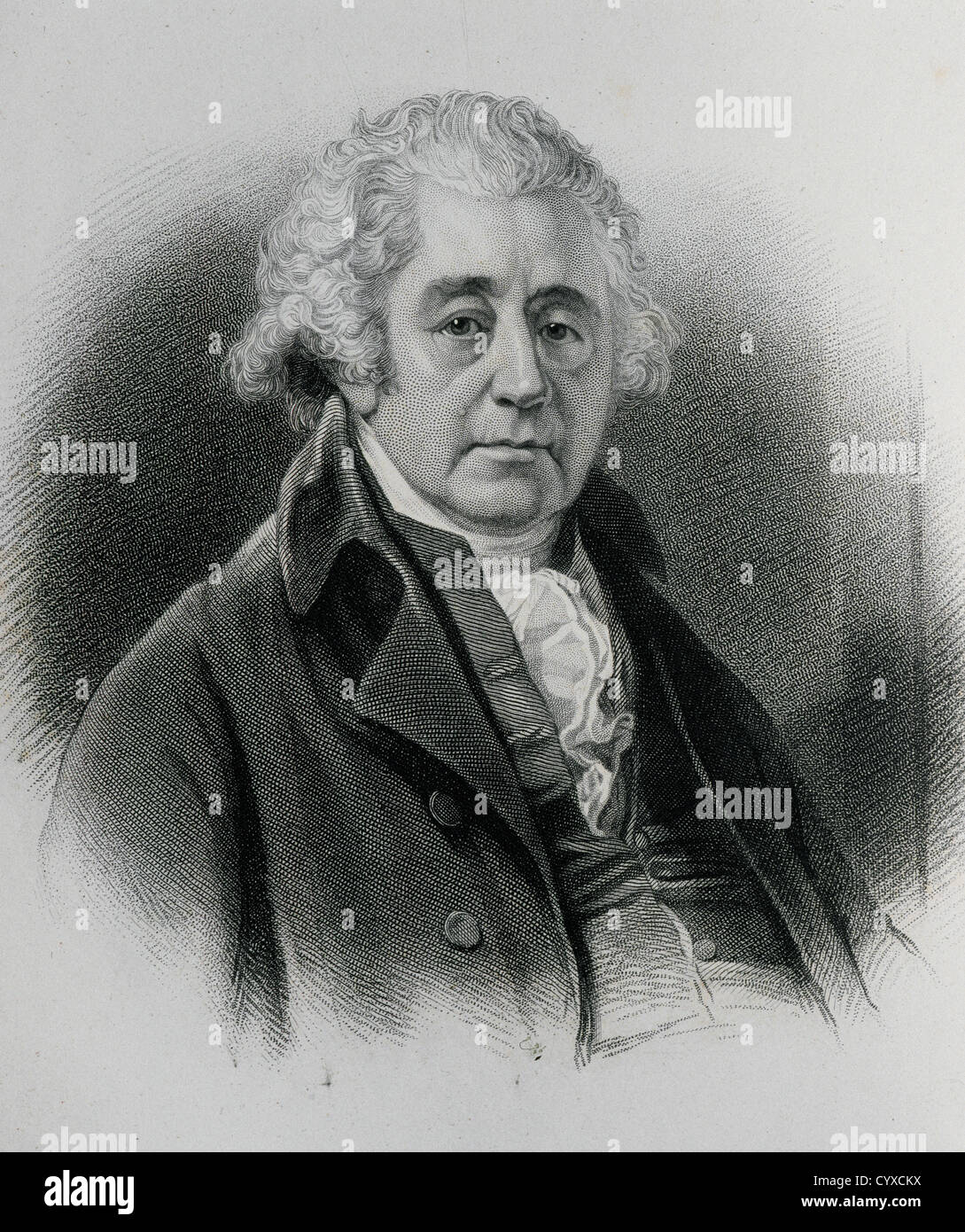 Matthew Boulton (1728-1809). Englischer Hersteller. Kupferstich von John W. Hall nach einem Porträt von Sir W. Beechy. des 19. Jahrhunderts. Stockfoto