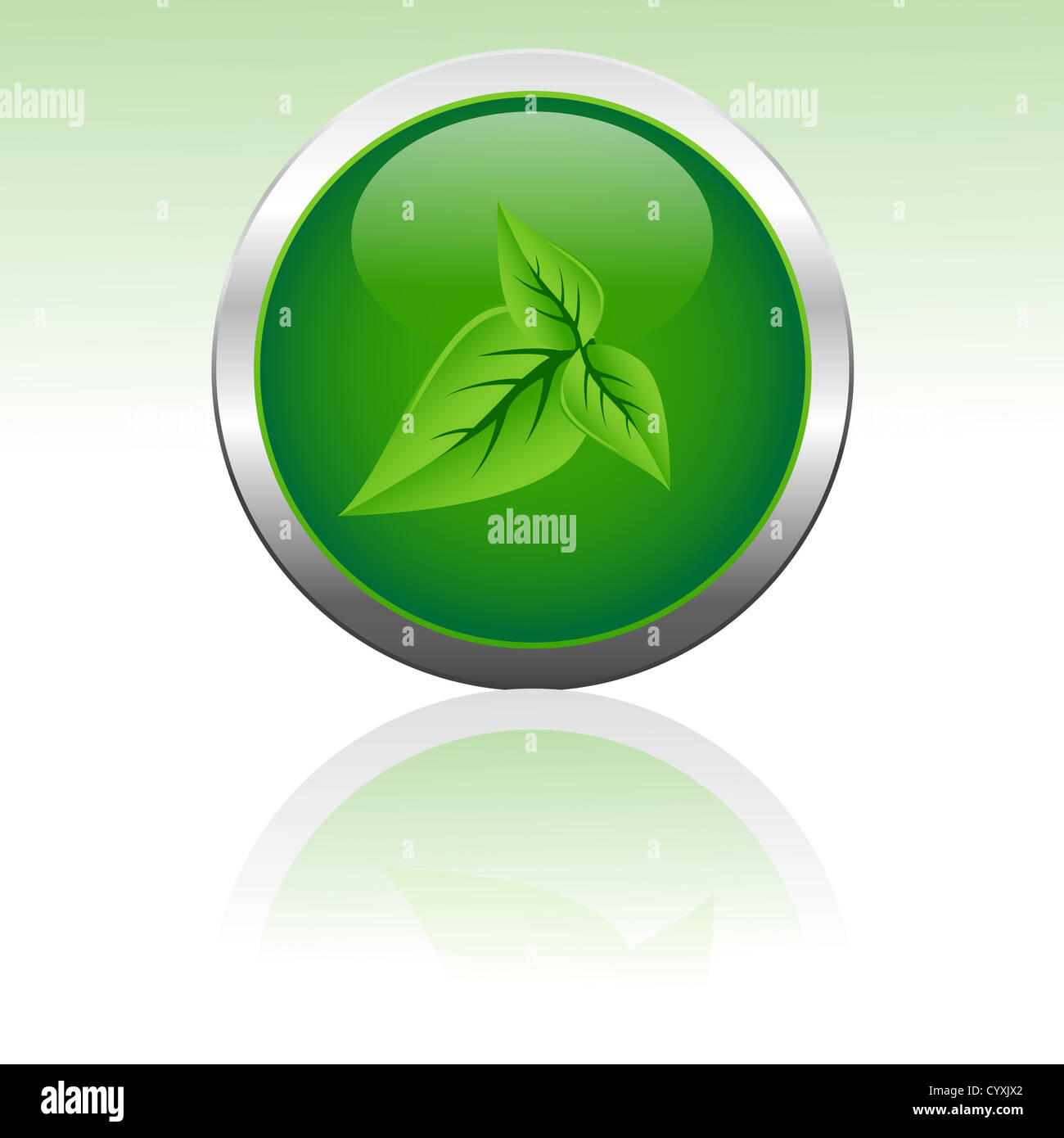 Illustration der Vektor Icon mit Blatt drin Stockfoto