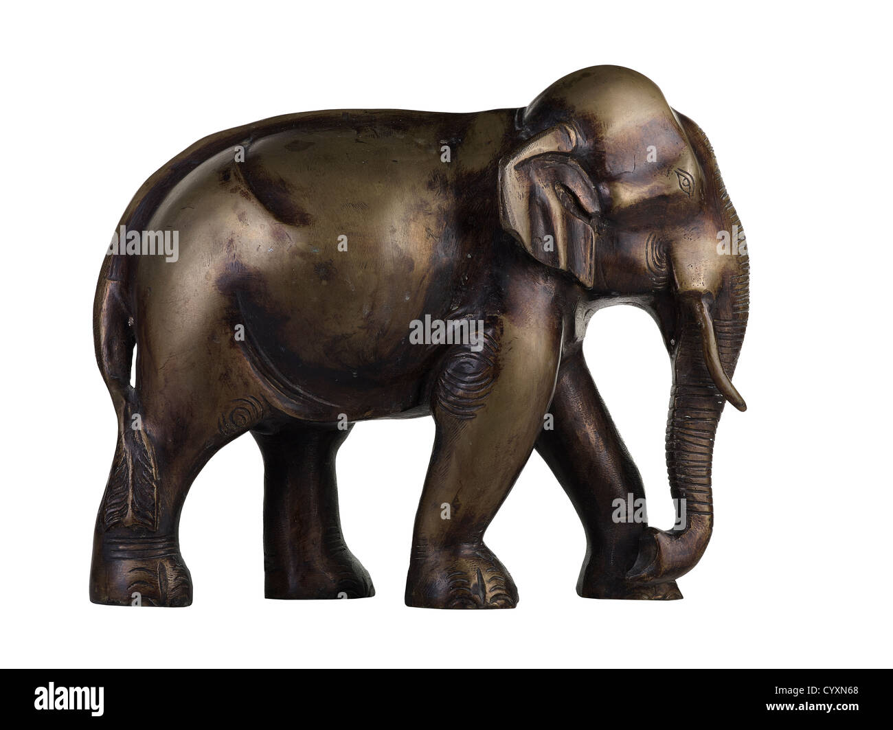 isolierte buddhistische Statue des Elefanten Stockfoto