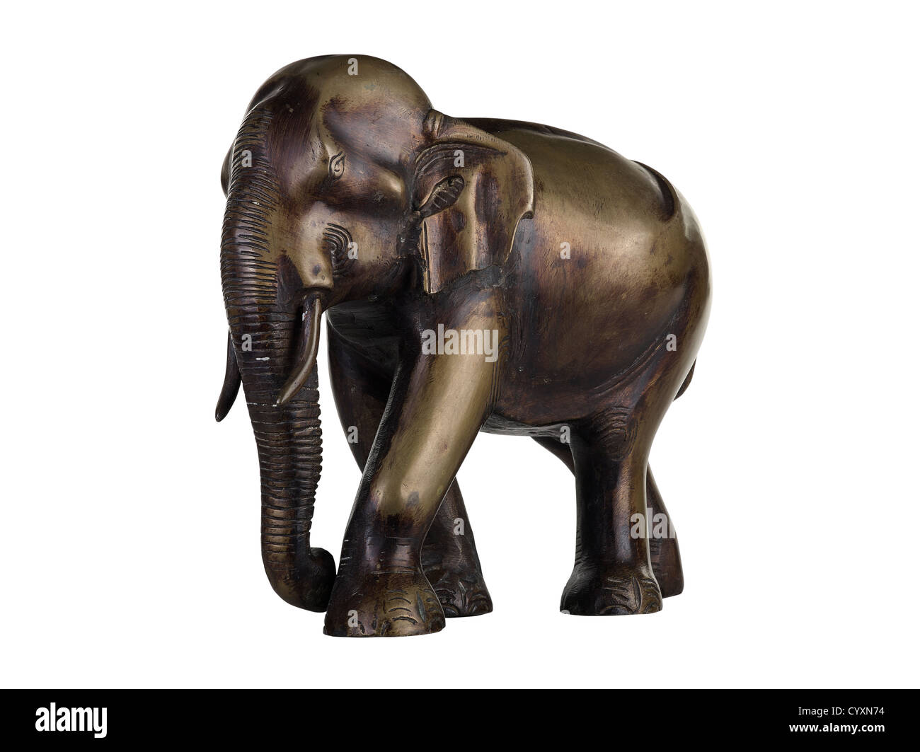 isolierte buddhistische Statue des Elefanten (Clipping-Pfad) Stockfoto