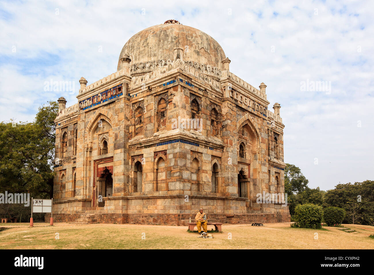 Indien, New Delhi, Ansicht von Lodi Gardens Stockfoto