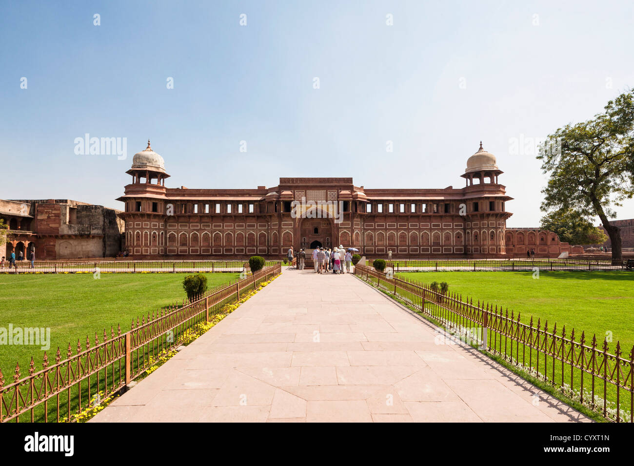Indien, Agra, Uttar Pradesh Blick auf Jahangir Palast Stockfoto