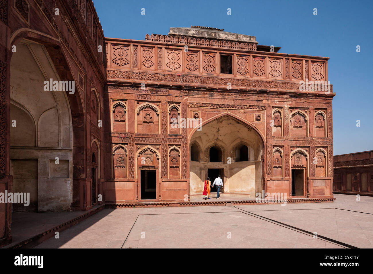 Indien, Uttar Pradesh, Agra, anzeigen roten fort Stockfoto