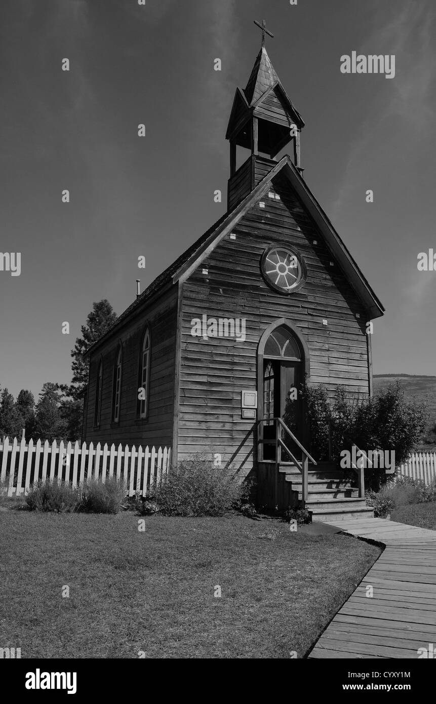 St.-Annen Kirche, O' Keefe Ranch in Vernon, British Columbia, Kanada Stockfoto
