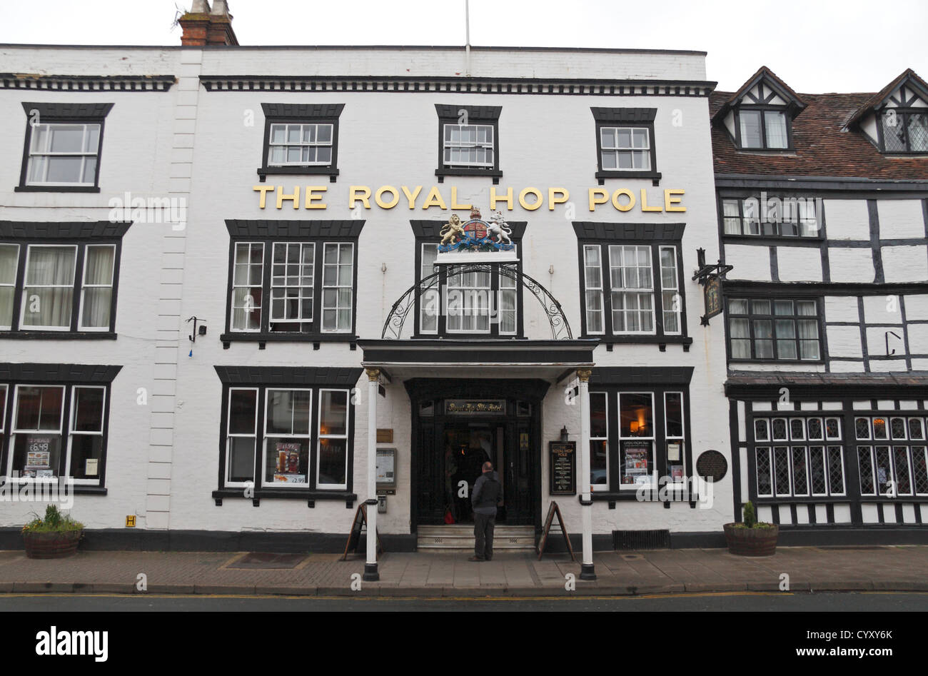 Das Royal Hop Pole Public House in Tewkesbury, Gloucestershire, UK. Stockfoto