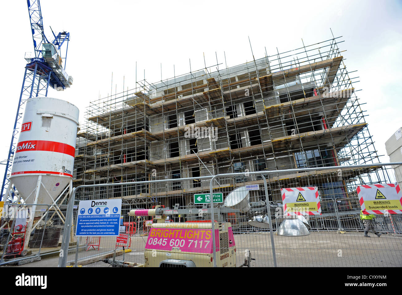 Bauarbeiten auf Denne Baustelle in Brighton während eine offene Tür-Event-Wochenende Stockfoto