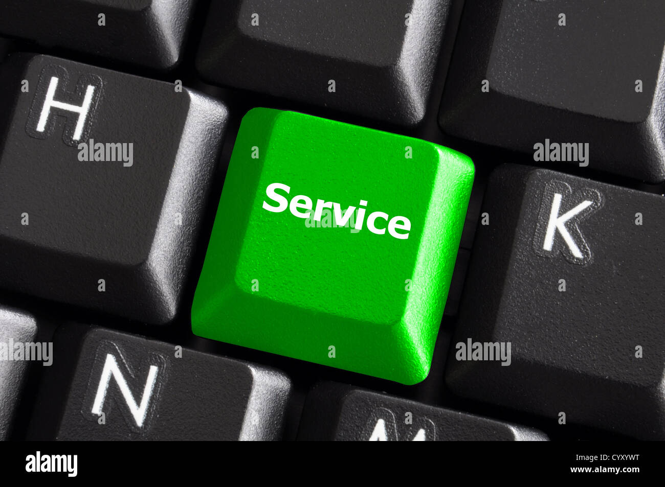 Online-service oder kontaktieren Sie uns-Konzept mit Taste auf der Computertastatur Stockfoto