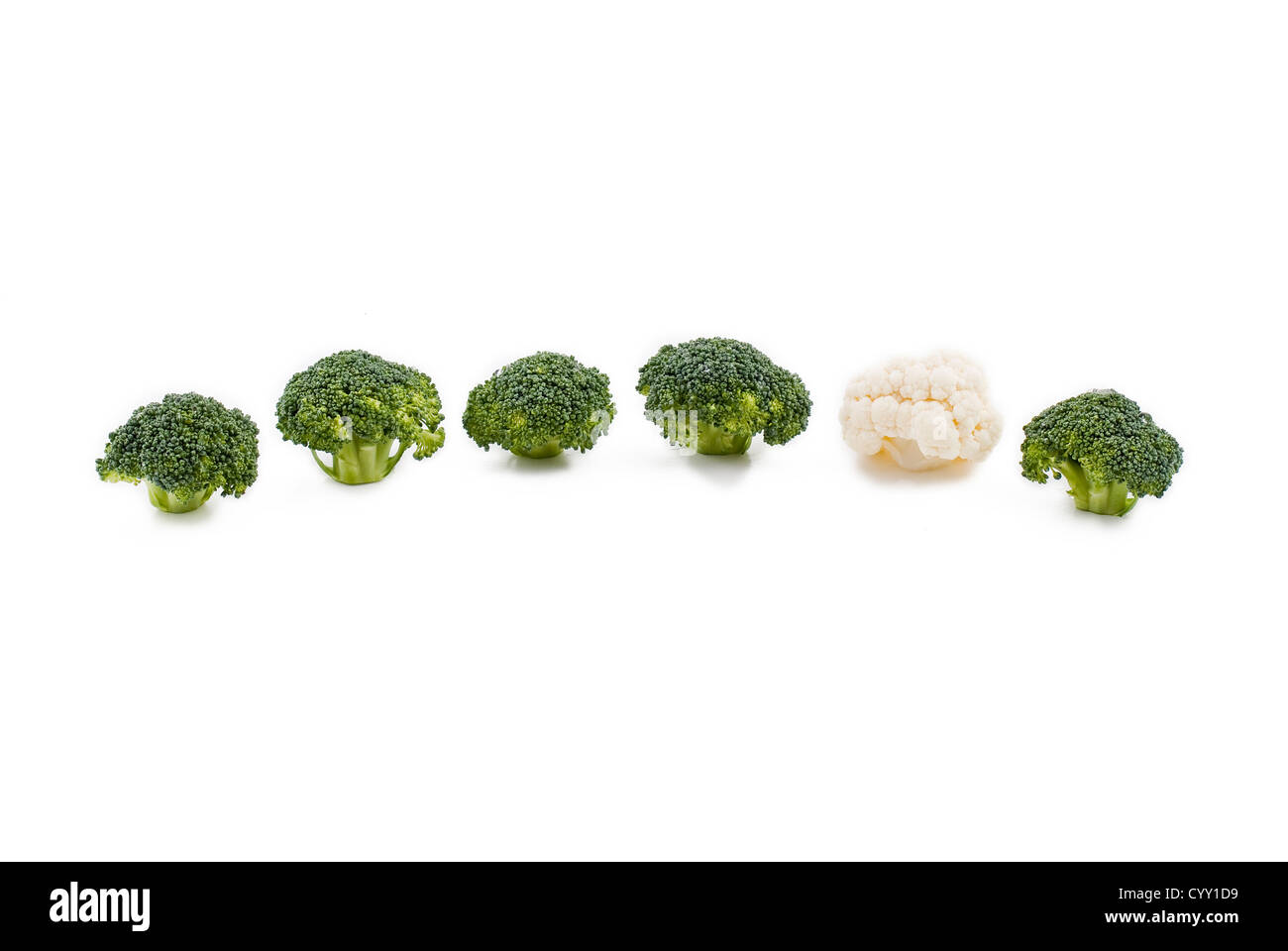 Broccoli und Blumenkohl Stockfoto