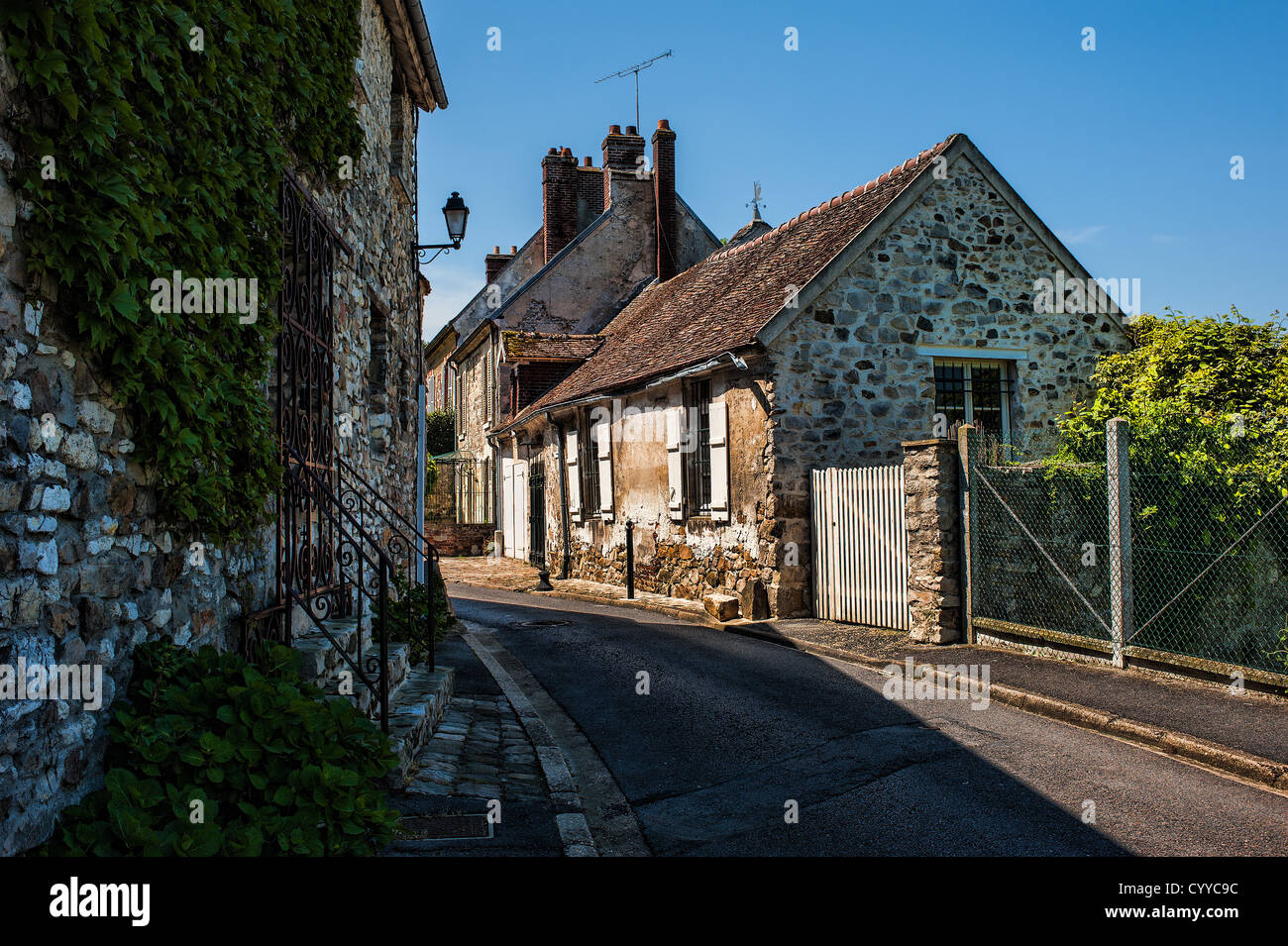 Dorf-Frankreich-Europa-Altbau Stockfoto
